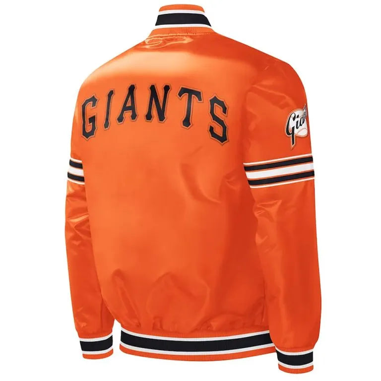 San Francisco Giants Slider Full-Snap Orange Satin Men's Jacket