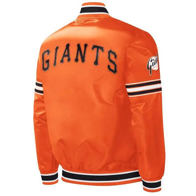 San Francisco Giants Slider Full-Snap Orange Satin Men's Jacket