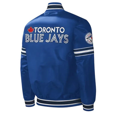 Toronto Blue Jays Midfield Varsity Full-Snap Royal Blue Satin Men's Jacket