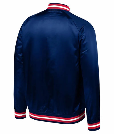 Philadelphia Phillies Bomber Full-Snap Navy Blue Satin Lightweight Men's Jacket