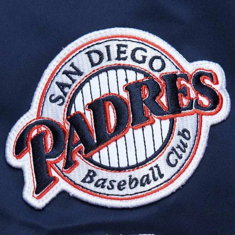 San Diego Padres Vintage Logo Navy Lightweight Full-Zip Satin Men's Jacket