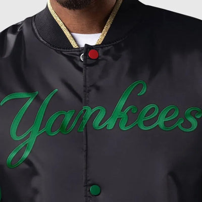 New York Yankees Ty Mopkins History Month Full-Snap Black Satin Men's Jacket