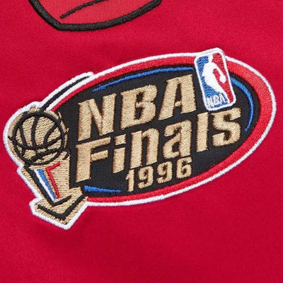 NBA Chicago Bulls Eastern Conference Full-Snap Varsity Red Satin Men's Bomber Jacket