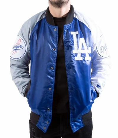 Los Angeles Dodgers Tri-Color Satin Varsity Men's Jacket