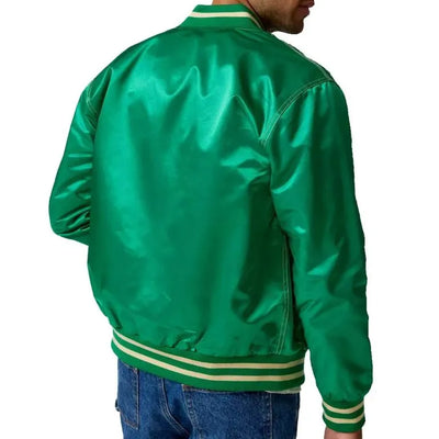 1938 Philadelphia Eagles Full-Snap Varsity Green Satin Men's Bomber Jacket