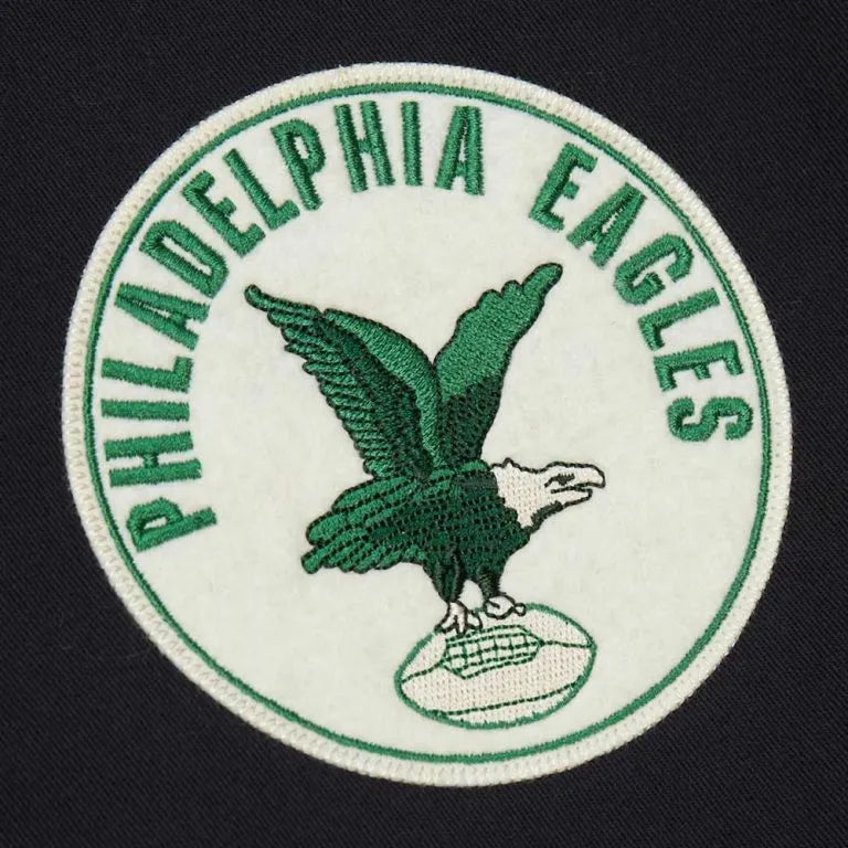 Philadelphia Eagles Black Cotton Twill Full-Zip Bomber Men's Jacket