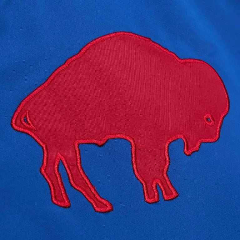 Buffalo Bills Full-Snap Varsity Royal blue Satin Men's Bomber Jacket