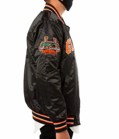 San Francisco Giants Full-Snap Black Satin Men's Jacket