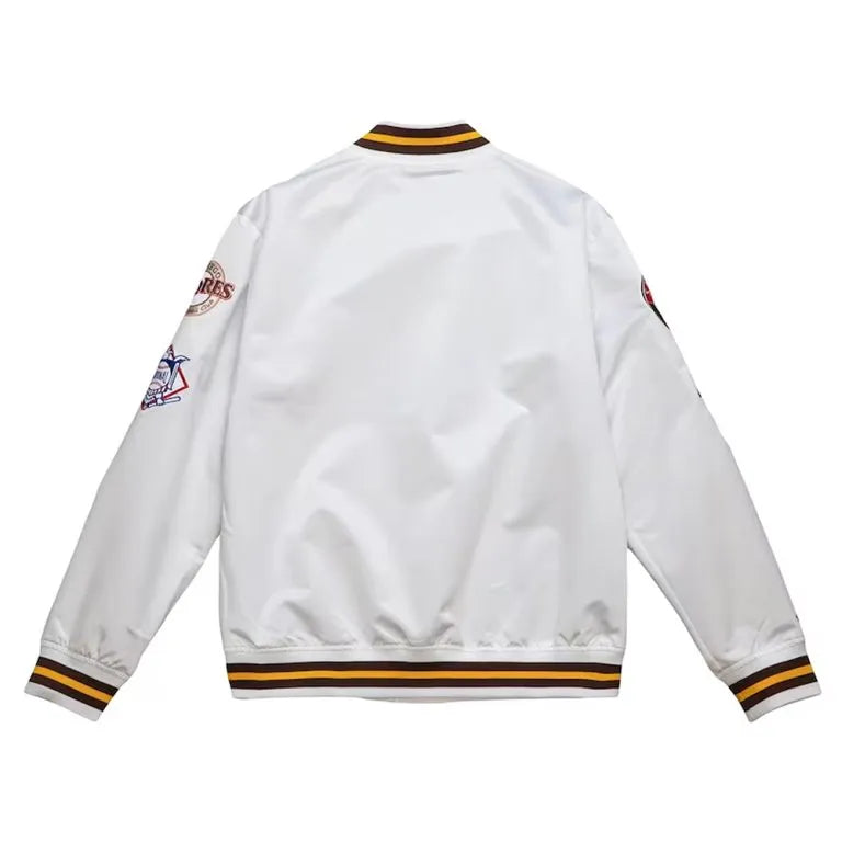 San Diego Padres City Collection White Satin Varsity Men's Jacket