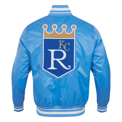 Kansas City Royals Retro Classic Rib Royal Blue Satin Men's Jacket