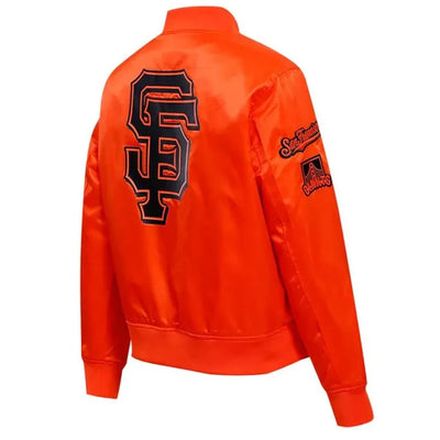 San Francisco Giants World Series Orange Satin Full-Snap Men's Jacket