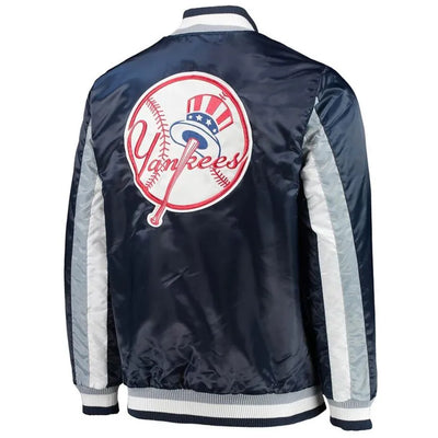 New York Yankees The Ace Navy Blue Satin Men's Jacket