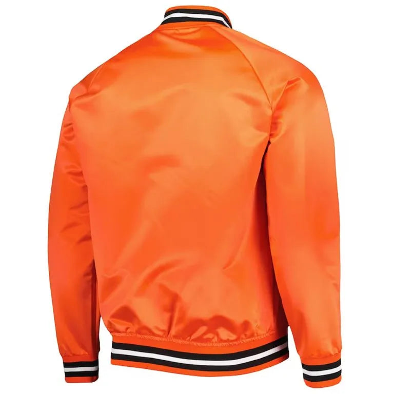 San Francisco Giants Orange Satin Full-Snap Raglan Men's Jacket