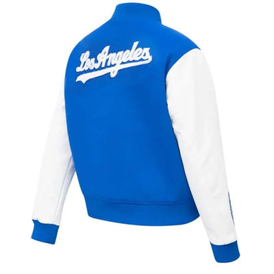 Los Angeles Dodgers Royal Blue Wool & White Leather Sleeves Varsity Men's Jacket