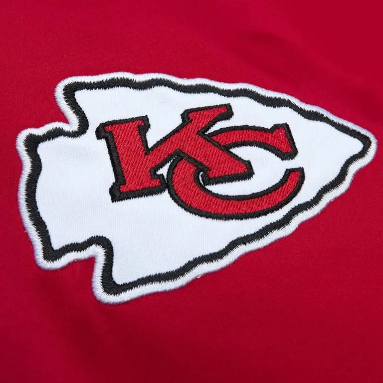 Kansas City Chiefs Team OG 2.0 Heavyweight Full-Snap Varsity Red and Yellow Satin Men's Bomber Jacket