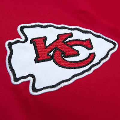 Kansas City Chiefs Team OG 2.0 Heavyweight Full-Snap Varsity Red and Yellow Satin Men's Bomber Jacket