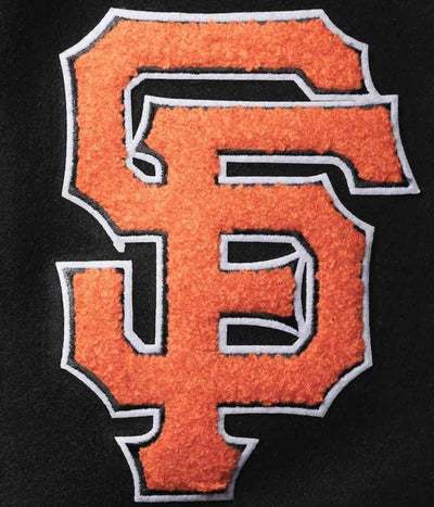 San Francisco Giants Black Wool & White Leather Sleeves Varsity Men's Jacket
