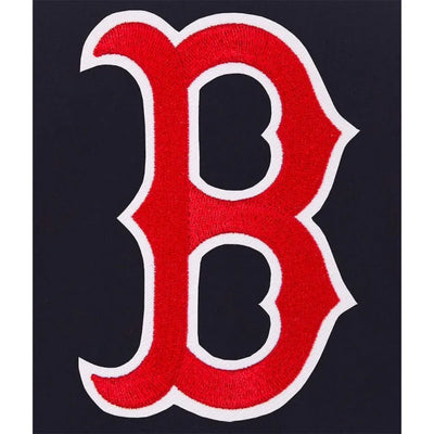 Boston Red Sox Varsity Navy Blue Wool & White Leather Sleeves Men's Jacket