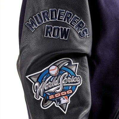 NY Yankees Murderers Row Navy Wool & Black Leather Varsity Men's Jacket