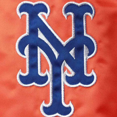 New York Mets The Legend Orange & Royal Blue Satin Full-Snap Men's Jacket
