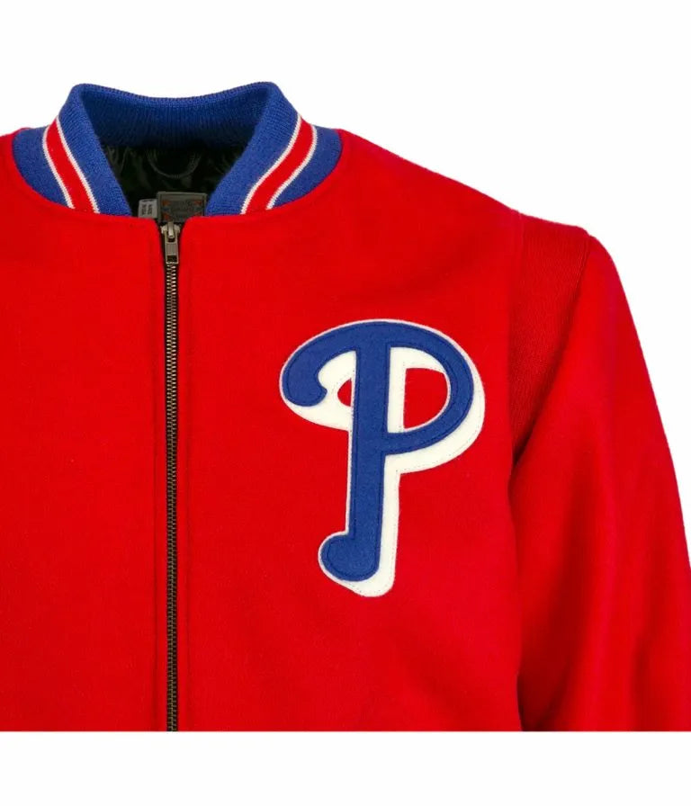 1949 Philadelphia Phillies Red Wool Varsity Men's Jacket