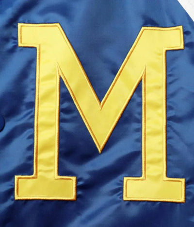 Milwaukee Brewers Royal/Yellow Tri-Color Satin Varsity Men's Jacket