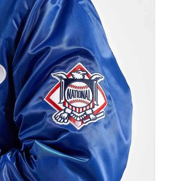 LA Dodgers National Varsity Full-Snap Royal Blue Satin Men's Jacket