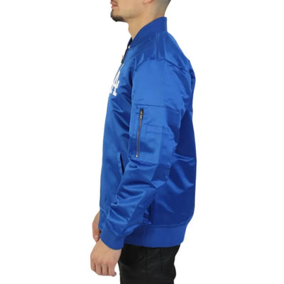 LA Dodgers Vintage Logo Lightweight Royal Blue Satin Men's Jacket