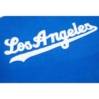 Los Angeles Dodgers Royal Blue Wool & White Leather Sleeves Varsity Men's Jacket