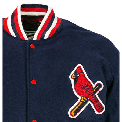 1950 St. Louis Cardinals Navy Blue Wool Full-Button Varsity Men's Jacket