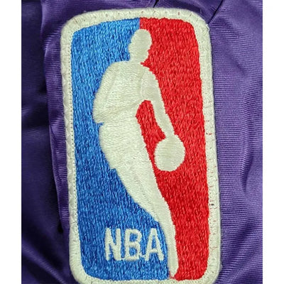 80’s Phoenix Suns Full-Snap Varsity Purple Satin Men's Bomber Jacket