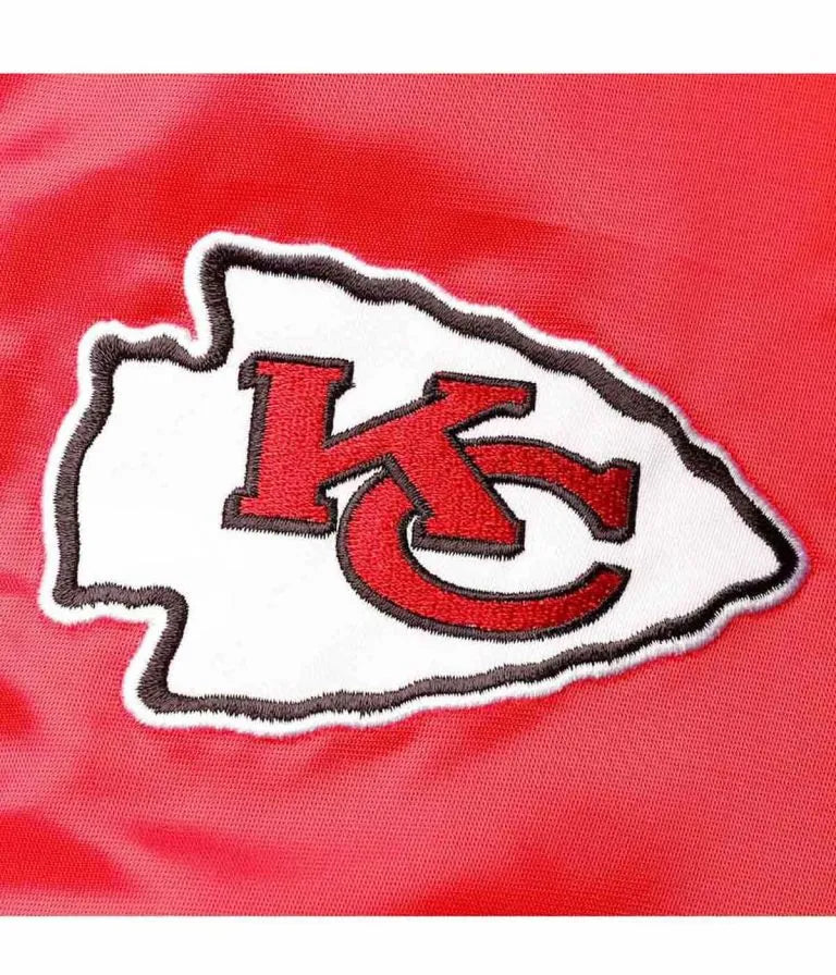 Kansas City Chiefs Full-Snap Varsity Red and Yellow Satin Men's Bomber Jacket