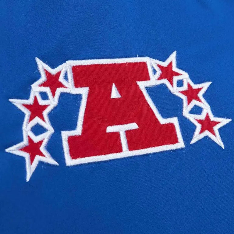 Buffalo Bills Full-Snap Varsity Royal blue Satin Men's Bomber Jacket