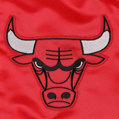 Chicago Bulls  Force Play Full-Snap Varsity Red Satin Men's Bomber Jacket