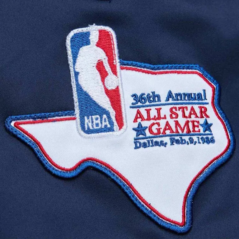 Dallas Mavericks Vintage Logo Lightweight Full-Snap Varsity Navy Blue Satin Men's Bomber Jacket