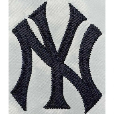 New York Yankees Coaches Navy Blue & White Satin Full-Snap Men's Jacket