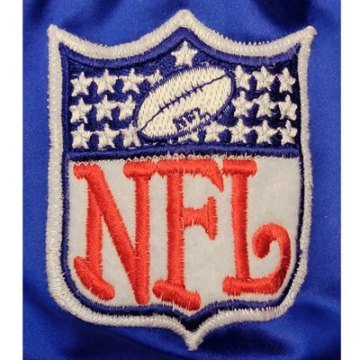 80’s Denver Broncos Full-Snap Varsity Royal Blue Satin Men's Bomber Jacket