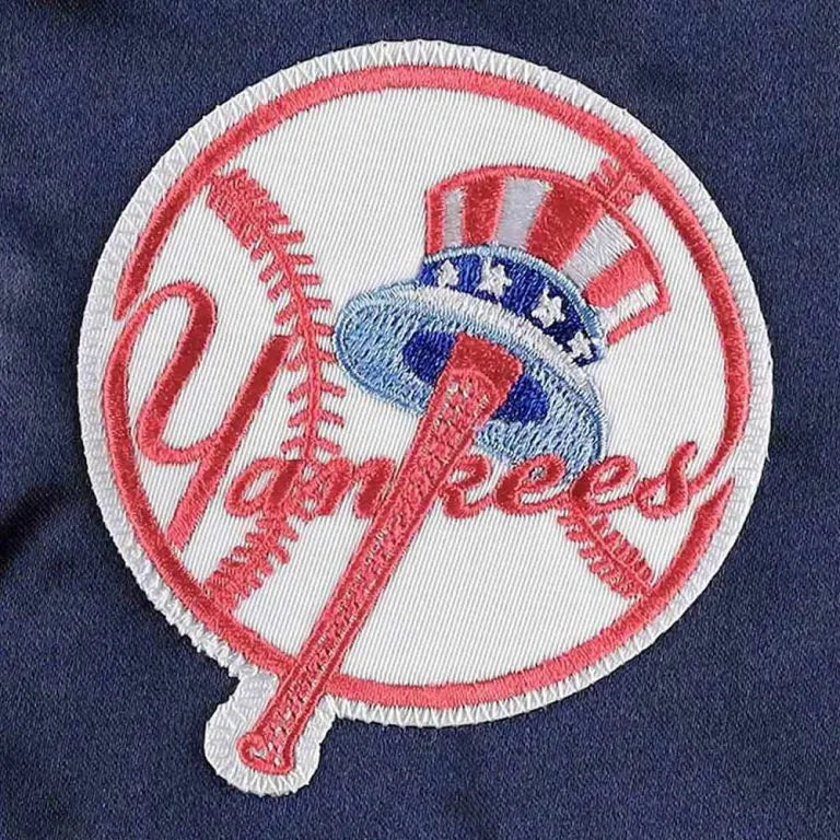 New York Yankees Red and Navy Blue Satin Team 2.0 Raglan Full-Snap Men's Jacket