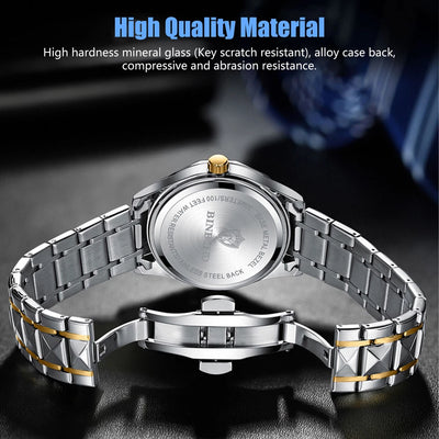 Waterproof Men Watch Stainless Steel Quartz Luminous Classic Business Wristwatch