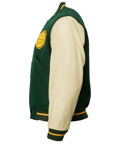 1950 Green Bay Packers Green Wool and Beige Genuine Leather Sleeves Men's Varsity Letterman Jacket