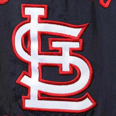 St. Louis Cardinals The Jet III Full-Snap Blue Satin Men's Jacket
