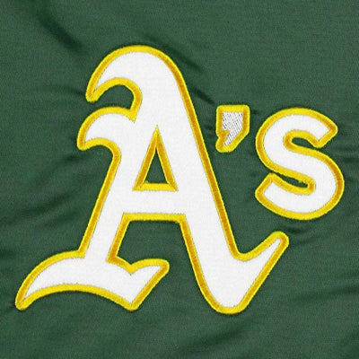 Oakland Athletics Pick & Roll Green Satin Full-Snap Men's Jacket