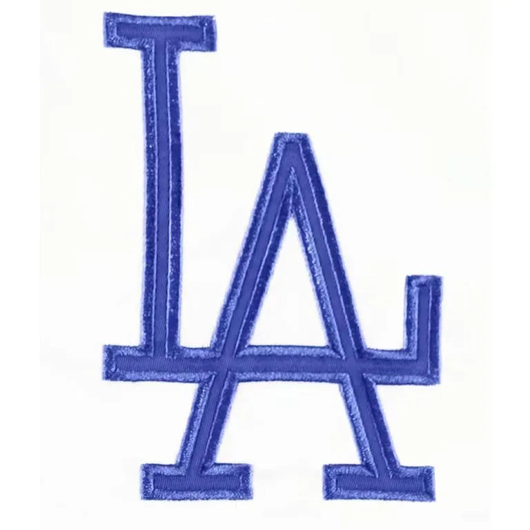 Los Angeles Dodgers Power Forward Full-Snap White Satin Men's Jacket