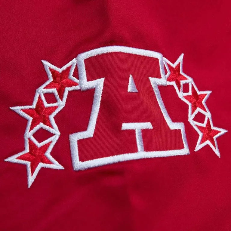 Kansas City Chiefs Team OG 2.0 Heavyweight Full-Snap Varsity Red and Yellow Satin Men's Bomber Jacket