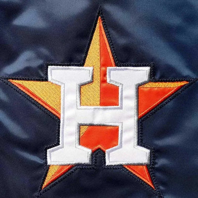 Houston Astros The Diamond Navy Blue Satin Men's Jacket