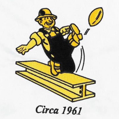 Pittsburgh Steelers The Power Forward Full-Snap Varsity White Satin Men's Bomber Jacket