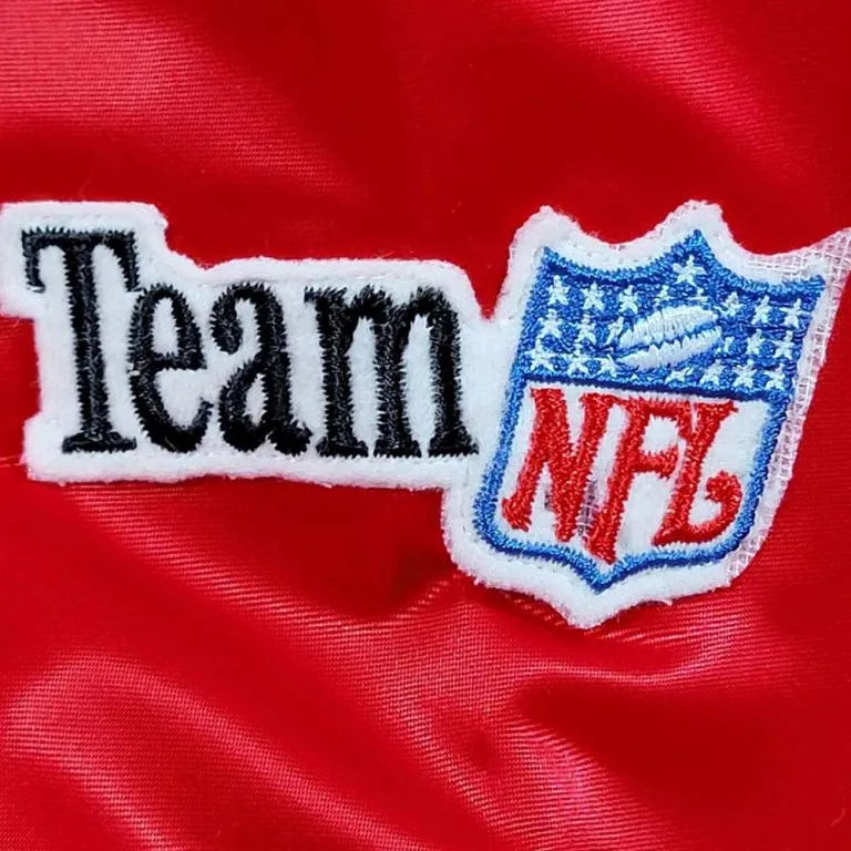 Kansas City Chiefs Full-Snap Varsity Red Satin Men's Bomber Jacket