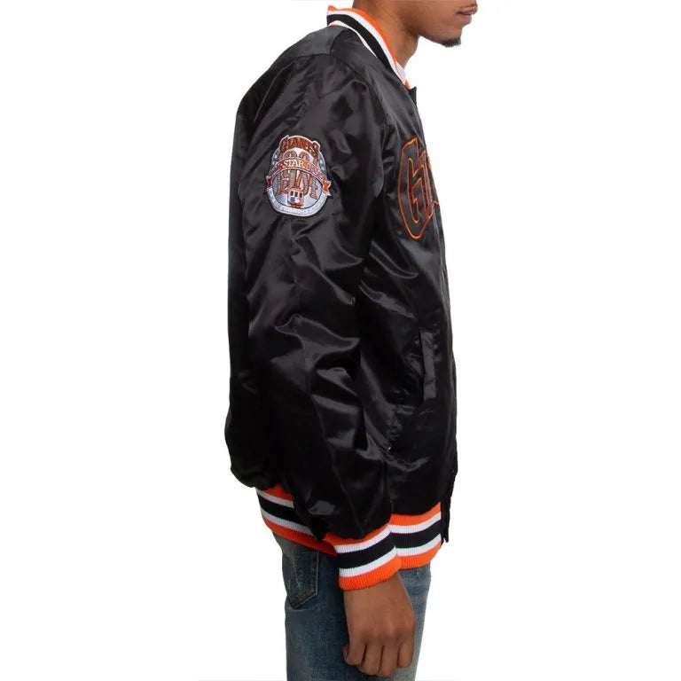 San Francisco Giants All Star Game Black Satin Full-Snap Men's Jacket