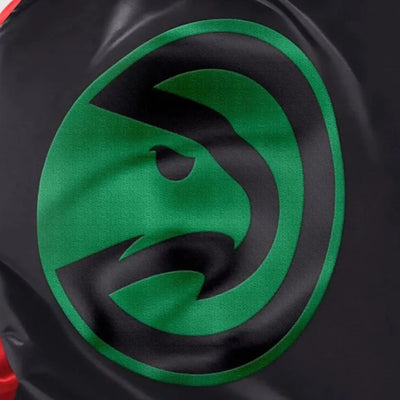 Atlanta Hawks History Ty Mopkins Month Full-Snap Varsity Tri Color Satin Men's Bomber Jacket