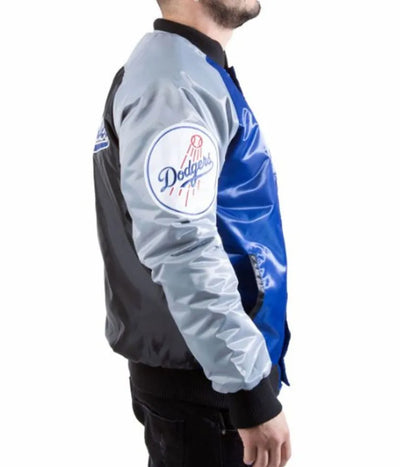 Los Angeles Dodgers Tri-Color Satin Varsity Men's Jacket